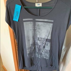 Half Sleeve, Scoop Neck Paris Tee